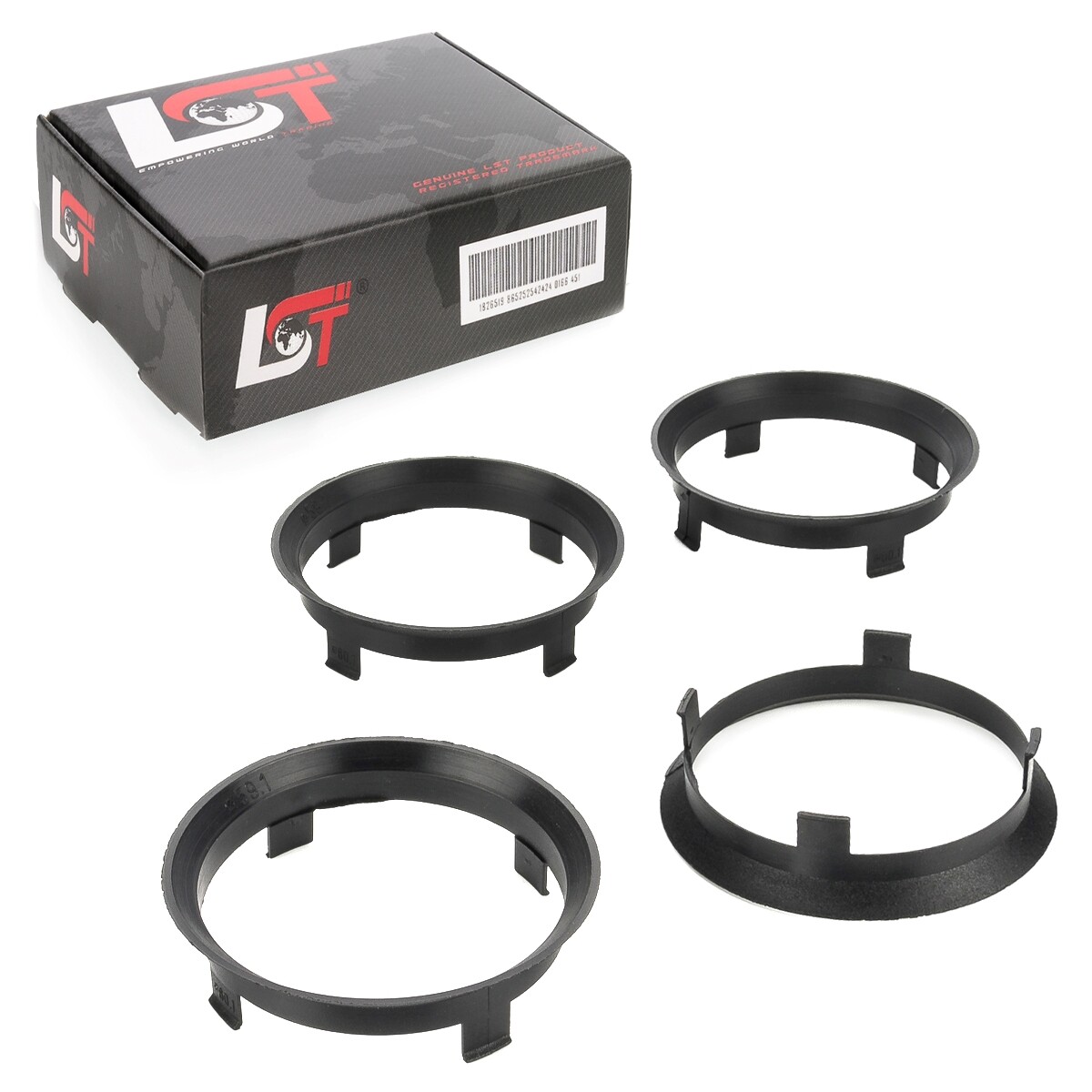4x Centering Ring Spacer Alloy Wheels Ø 59,1 MM - 60,1 for Audi Tt 8J 8N Fv