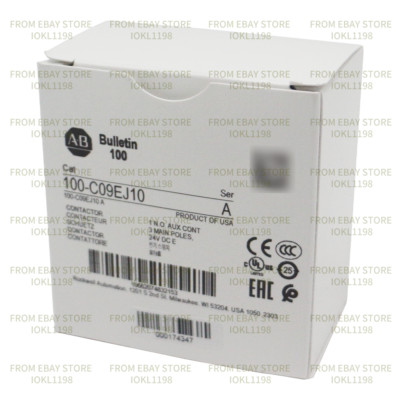 Brand New Allen-Bradley 100-C09EJ10 100-C IEC Contactor, 24V DC Electronic Coil