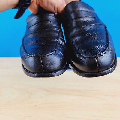 J.M. Weston 180 Black Pebbled leather Penny Loafers Dress J.M. Weston 180 Black Pebbled leather Penny Loafers Dress