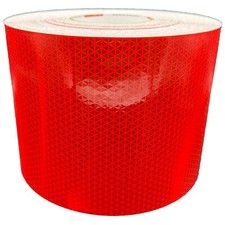 6" Inch Red Reflective Tape Oralite V98 Orafol Reflexite Prismatic Adhesive
