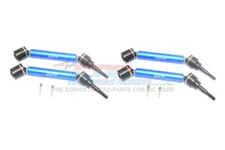 For Traxxas Maxx-HARDEN STEEL+ALUM. FRONT+REAR CVD DRIVE SHAFT -8PC Set-Blue
