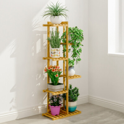 Corner Multi Layer Flower Shelf Plant Stand Bonsai Pots Cactus Succulent Storage