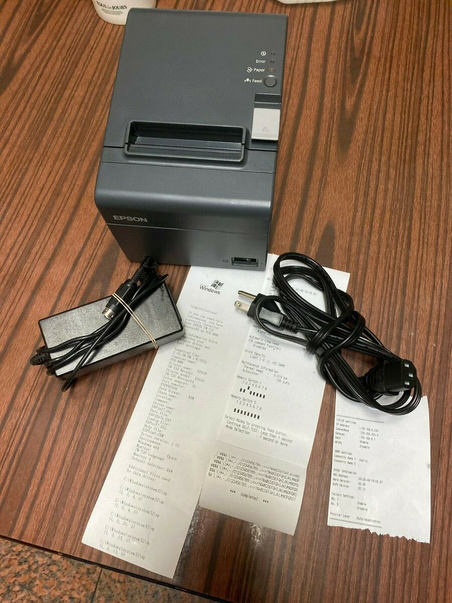 3 Pieces Epson TM-T20II USB + Ethernet Receipt Printer Toast 3 Pieces Epson TM-T20II USB + Ethernet Receipt Printer Toast