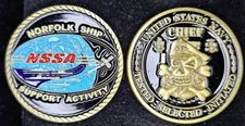 NSSA CPO CHIEF - Norfolk Ship Support Activity - Navy Challenge Coin