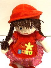 Rag Doll By Linzy, "Too Cute." `17", Dressed in Red Velour