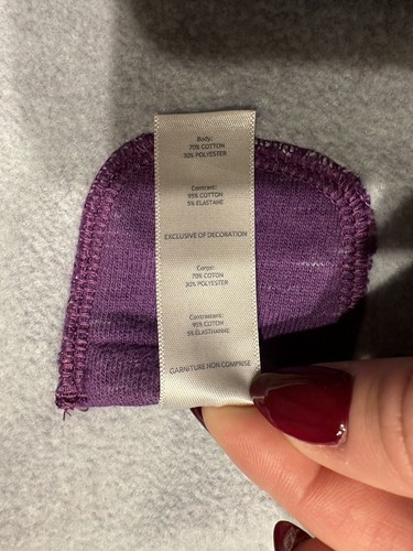 EUC Ivivva Zip Up Scuba Hoodie Sweatshirt Girls Size 14 Solid Purple CA 35801 - Picture 9 of 12