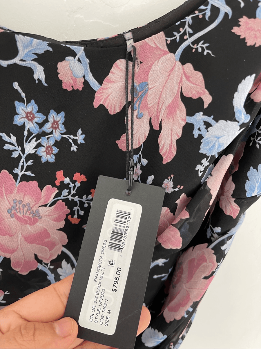 UNGARO Francesca Draped Floral Dress Size Medium NWT | eBay