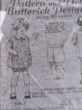 Antique Sewing Pattern 5932 Girl's Dress