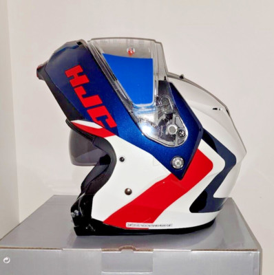 HJC c91 Nepos Modular SunScreen Snowmobile Helmet Red White Blue SM Small