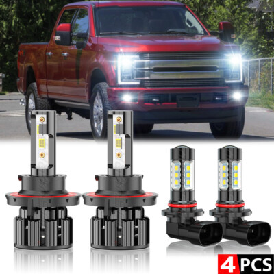 Combo LED Headlight Bulb + Fog Light for Ford F250/350/450 Super Duty 2005-2020