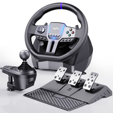 PXN V9 Gen2 Gaming Lenkrad mit Pedalen und Sc...