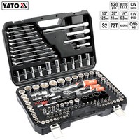 Werkzeugkoffer 120Tllg SteckschlüSselsatz 1/4 + 3/8 + 1/2 Knarrenkasten Ratschen