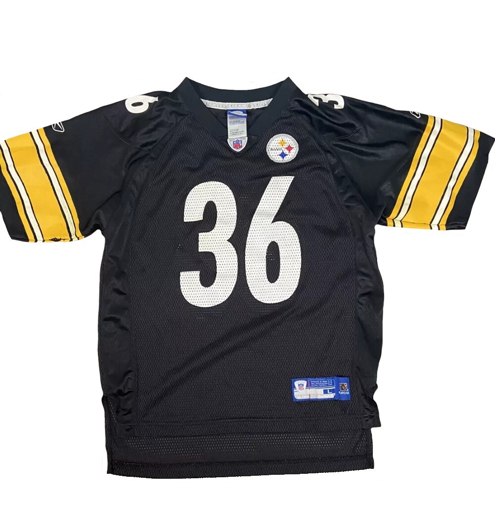Vintage Jerome Bettis Pittsburgh Steelers Black Reebok Jersey Large
