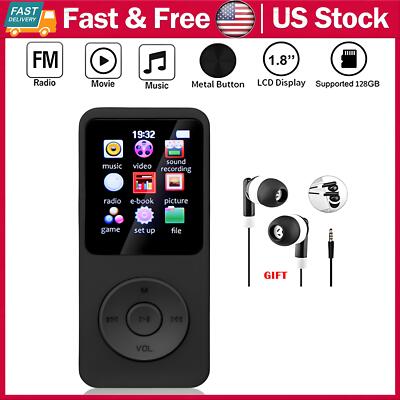 Support 128GB Bluetooth MP4/MP3 Lossless Music Player FM Radio Recorder Sports