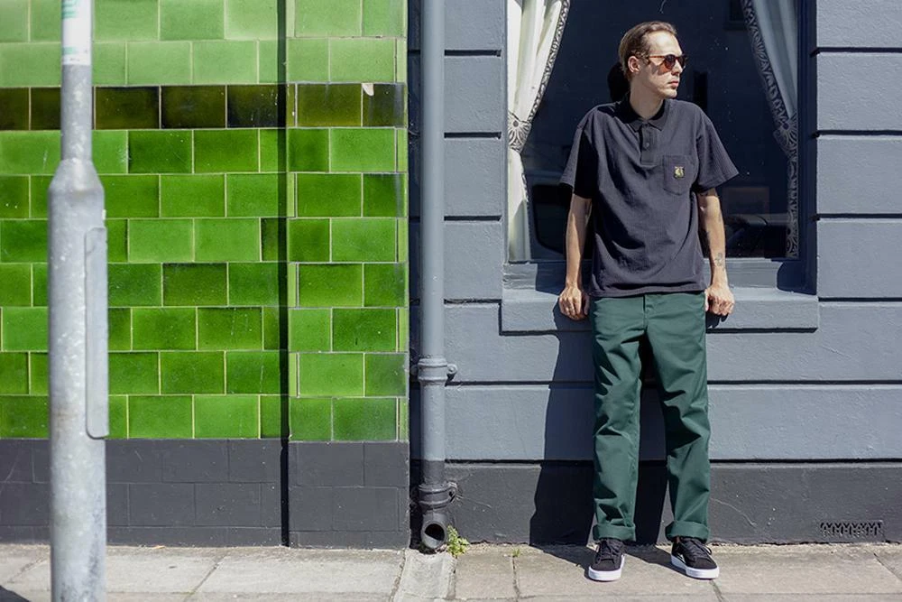 Carhartt WIP x Pass Port Pall Pant - Bottle Green Stone Washed