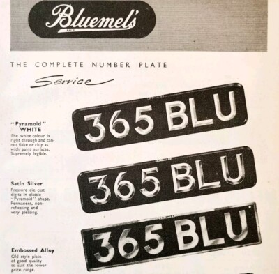 1954 Bluemel's License Earls Court Advertisement Motor Show Automobilia DWPP11