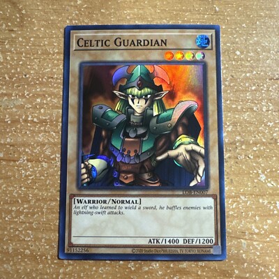 🔥 YUGIOH Celtic Guardian LOB-EN007 SUPER RARE HOLOFOIL NEAR MINT