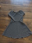 Size 8 9 Xhilaration Black White Striped Girl Dress — photo 4