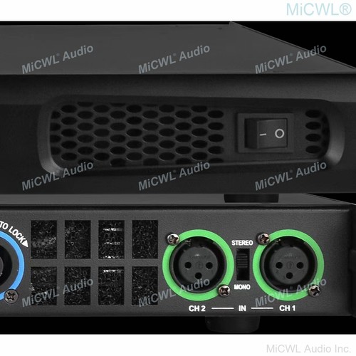 Black 4 Channel x 650W Digital 5200W Power Amplifier Speaker AMP 1U 19" Design - Picture 4 of 5
