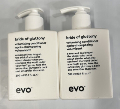2 x EVO Gluttony Volumizing Bride of Gluttony Volume Conditioner 10.1oz