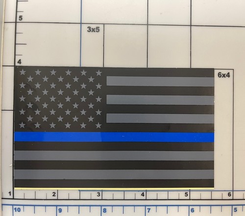Thin-Blueline Flag Decal Bumper Stickers - Lot of 10 - Picture 2 of 4