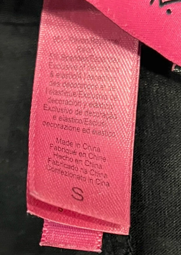 Betsy Johnson Intimates Black Lace Pink Detail Babydoll Negligee Teddy Small - Image 4 of 4