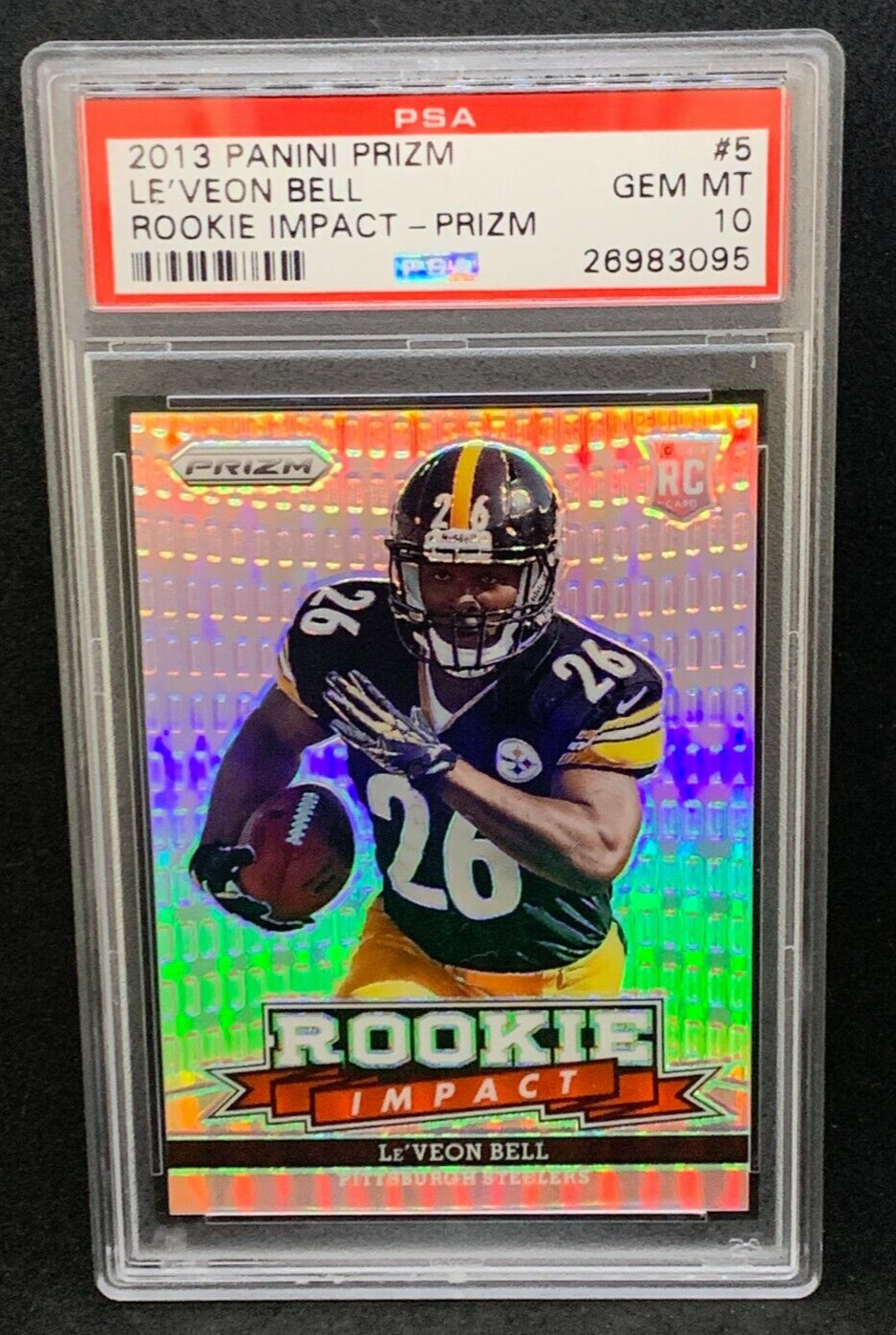 2013 PANINI SILVER PRIZM - LE'VEON BELL ROOKIE #5 - GEM MINT 10