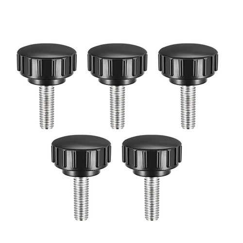 M4 X 25mm Thumb Screws - 10 Piece Stainless Steel 303 Metric Knurled Head Screws