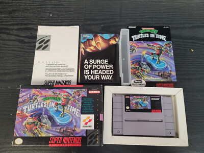 Teenage Mutant Ninja Turtles Time IV Super Nintendo SNES Complete CIB Near Mint