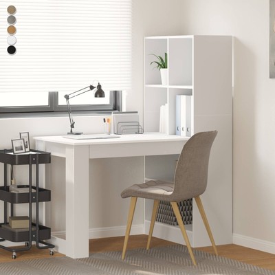 Schreibtisch mit Regal & Stauraum Computertisch PC Tisch Bürotisch Arbeitstisch