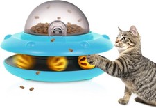 Interaktiver Katzenfutterautomat UFO mit wiederaufladbarer Batterie für klein...