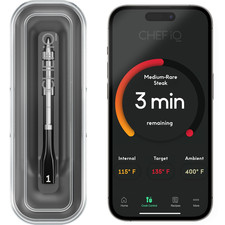 CHEF Iq Sense Smart Wireless Meat Thermometer with Ultra-Thin Probe, Unlimited R