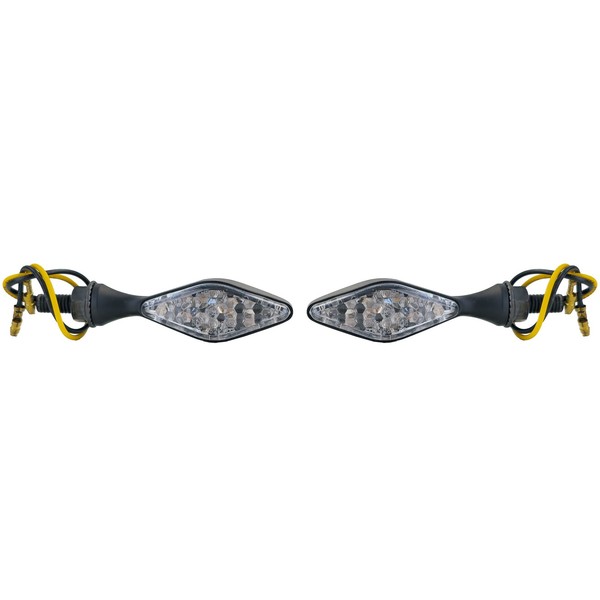 Motorrad LED Mini Blinker Freestyle Miniblinker Schwarz Mit E-PrüFzeichen-image