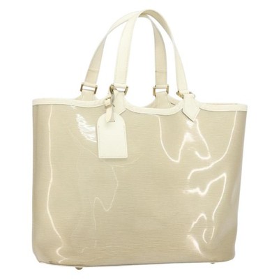 LOUIS VUITTON Epi Plage Lagoon Bay Tote Bag White Clear M92151 LV Auth bs33941