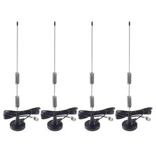 AEDIKO 4pcs Police Scanner Antenna - 20-1300MHz HF VHF UHF Ham 4pcs, Black