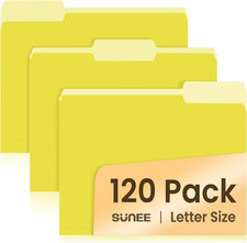File Folders, 120 Pack Manilla Folders 8.5 X 11, Colored File Folders Home Offic