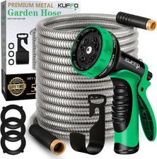 50ft Metal Garden Hose, Heavy Duty 304 Stainless Steel, Flexible 50FT Silver