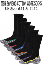 Mens Work Socks Workwear Bamboo Boot Socks Heavy Duty Cotton Size 6-11, 12-14 UK