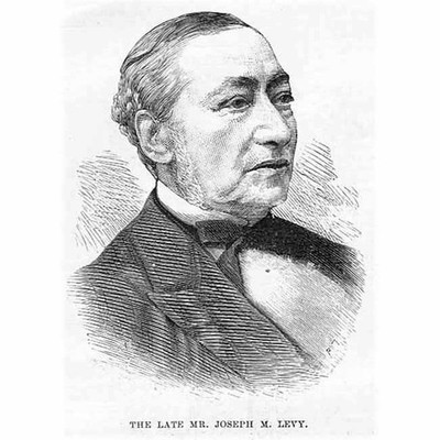 Joseph M. Levy Inhaber des Daily Telegraph - antiker Druck 1888