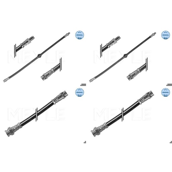 4X Meyle Bremsschlauch Vorne + Hinten Passend FüR Peugeot 1007 KM Citroen C2 JM-image