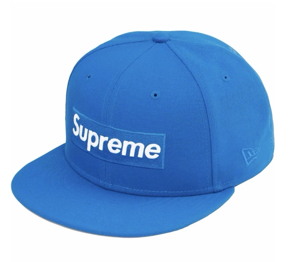 Casquette chapeau ajustée DS Supreme New Era Sharpie Box logo 7 3/4 7 5/8 turquoise neuve avec étiquette