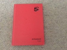 5 Star Office Manuscript Notebook Casebound Ruled 192pp A5 Red