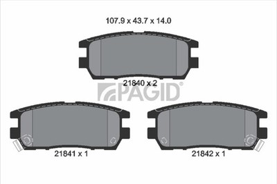 PAGID Bremsbelagsatz Scheibenbremse T3019N für MITSUBISHI PAJERO 2 L400 Bus Top