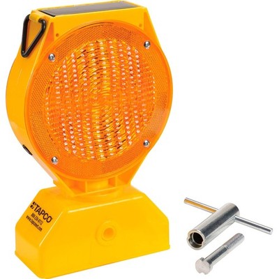 Tapco Amber Solar LED Barricade Light, 5785469, 3-Way On/Off Switch 7-1/2''