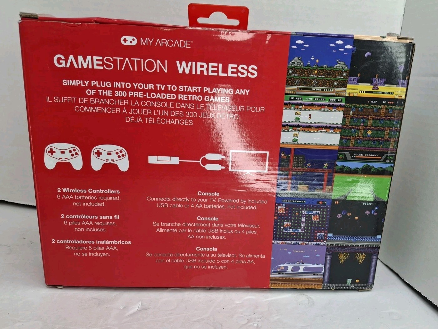 My Arcade Retro Game Station 300 Inbuilt Games Retro Gaming Wireless ...