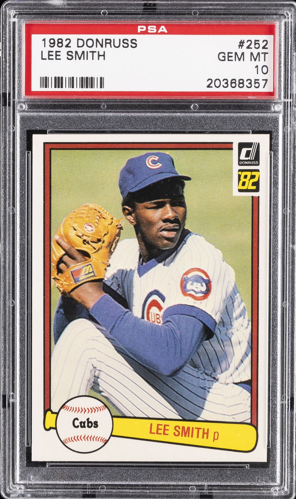 1982 DONRUSS #252 LEE SMITH ROOKIE RC PSA 10