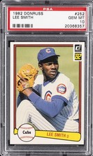 1982 DONRUSS #252 LEE SMITH ROOKIE RC PSA 10