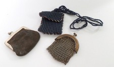 Antike Miniatur Geldbörsen für Puppen