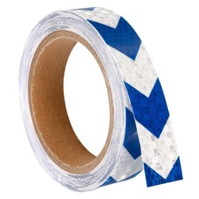 Reflective Tape 1 Roll 30 Ft x 1" Safety Tape Reflector Arrow White Blue