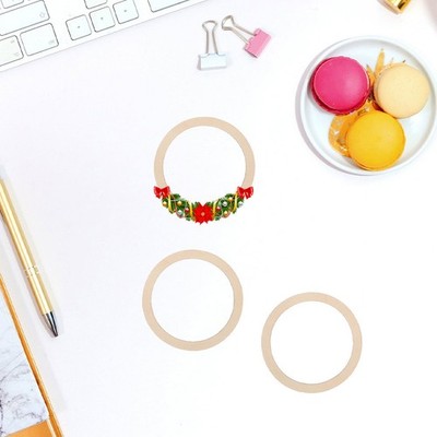  100pcs Holzblumenreden runden Diy -Handwerksringe DIY BRAY NEWINGES HEIDY FAN